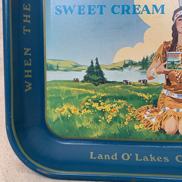 1950's Land O' Lakes Sweet Cream Butter Serving Tray ORIGINAL - Picture 5 of 16